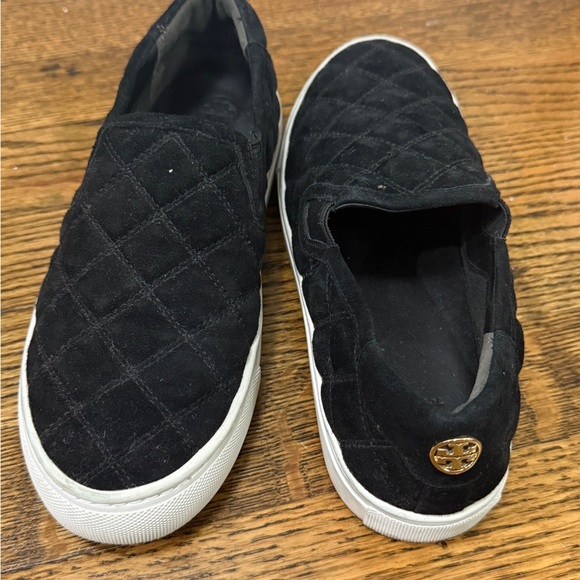 Tory Burch Shoes - Tory Burch Black Quilted Slip-On Sneakers